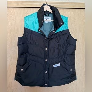 Obermeyer Womens Black with Teal Yoke Puffer Vest